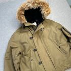 Vintage Military Jacket Mens 44 Flying Heavy N-2b Hood Attached Flight Bomber