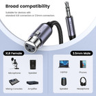 3ft Xlr To 3 5mm Cable  1 8 Inch Trs To Female Microphone Cable  Balanced