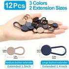 12pcs Button Extenders For Jeans Pants Waistband Expander Waist Extension