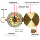 2x Portable Compass Brass Keychain Watch Pocket Outdoor Camping Hiking