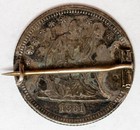 Love Token Pin Engraved Lc W leafs 1861 Liberty Seated Quarter Silver