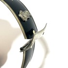 Vintage Phi Gamma Delta Fraternity Coat Of Arms Bangle Bracelet Fiji Silver Tone