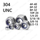 304 Stainless Steel Din985 Nylon Insert Lock Nuts Hex Nylock Nuts 4  6  8  1 4