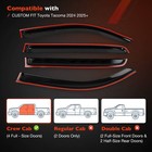 4x Side Window Rain Guards Deflector Guards Visor For 2024 2025 Toyota Tacoma