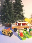 Vintage 1970 s Fisher-price Pop-up Camper Set  Mint Cond      extras Incl 