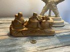 6  Chinese Boxwood Hand Carved 3 Gods Fu Lu Shou  Blessings Prosperity Longevity
