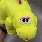 Vintage 1992 Fisher Price Dino Roars Yellow Puffalump Dinosaur Plush Nylon Exc 