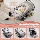 Car Seat Cover Baby  Winter Infant Carseat Canopy For Boy Girl Newborn  Zippe   
