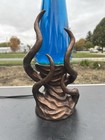 Octopus Lava Lamp   Living Light Co    Blue Fluid  Yellow Wax   20      52oz