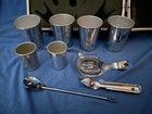 Vintage Portable Pub Travel Carry On Case Trav-l-bar Set Barware Hard Shell Case