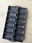 Antique Cast Iron French Roll Pan Gem Double Gate Marked