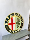 Vintage High-quality Alfa Romeo Sign - Xl Alfa Romeo Milano Sign - 19 7   50cm 