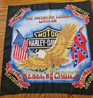 Harley Davidson Black Bandana American Flag Rn 16463 Usa Scarf Vintage