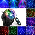 Sound Active Rgb Led Stage Party Light Crystal Ball Disco Xmas Club Dj remote