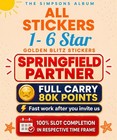 Monopoly Stickers Go - Golden Blitz - The Simpsons Go -fast   Safe Delivery