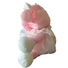 Vtg Fisher Price Puffalump Plush 1986 Pink Cow Hearts Lace Dress  8001 Stuffed