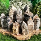 Sphalerite Druzy Chalcedony Healing Crystal Obelisk Tower Wand For Reiki Energy