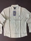 Nwt Polo Ralph Lauren Long Sleeve Button Up Dress Shirt Sage Green Grey Xxl
