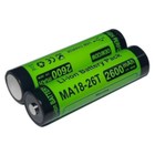 Usb-c Rechargeable Li-ion Battery 3 7v 2600mah For Flashlights -set Of Two