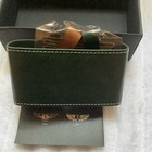 Tp Original Green Leather Key Case W  Stitched Accents  Solid Pattern