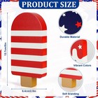 4th Of July Decorations 3pcs Wooden Patriotic Signs Memorial Day Decorations Red