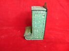 Vintage Shoes Advertising Green Tin Match Box Holder Weber co 