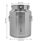 Food Grade Round Barrel 64l Stainless Steel Milk Bucket Milk Jug Milk Can Sealed