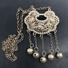 Rare Asian Tibetan Silver Collectable Fish Pendant Necklace Jewel Gift