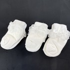 Falls Creek Infant toddler Girls White Ruffle Tutu Socks 12-24 Months  6  Pair
