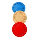 Vtg Mermaid Poker Chips Set In Vinyl Box Late-centry 1970s 200 Red White Blue