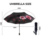 Llanxiry Compact Travel Umbrella  Windproof Automatic Umbrellas For Rain