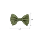 100pcs Olive Green Bow Ties 1 5 x1  Mini Bowknot For Crafting Little Satin Bow