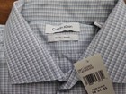 Calvin Klein Men s Slim Fit  Long Sleeve Button Down Dress Shirts  Blue 16 34 35