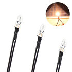 50pcs Pre-wired Grain Of Wheat 3mm Clear 12v Mini Bulbs Warm White Light