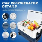 50l 53qt Portable Car Refrigerator Freezer Compressor Cooler Dual Zone 12v Home