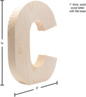 Wood Letter Chunky 8  C  Wooden Letters  Wood Letters  Wooden Letters Wall Decor