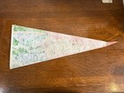 Vintage Kansas City Missouri Travel Souvenir Felt Pennant Heart Of America Red