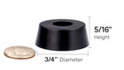3 4  Diameter X 5 16  Tall Tpr Rubber Feet W Screws For Audio Equipment Amps