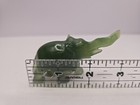Carved Green Jade    Elephant Figurine Trunk Up Feng Shui Prosperity