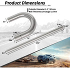 2 5    Inch Custom Exhaust Pipe Kit Tubing Mandrel Bend Straight U 90   Piping 8pcs