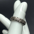 3266 Vintage  Sterling Silver 925 Flower Leaf Toe Ring Adjustable Size