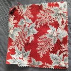 Christmas Quilting Fabric Squares Lot 12 Winter Holiday Poinsettia Snowflake 5x5