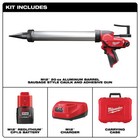 Milwaukee M12 20oz  Caulking And Adhesive Gun Kit  Aluminum Barrel sausage