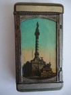 C 1900 Celluloid Match Safe President Garfield Memorial   Old Soldiers   Sailors