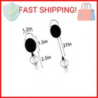 5 Pack Heavy Duty Retractable Badge Reel Id Card Holder With Clip And Key Ring C