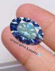 5 Ct Vivid Blue Color  Oval Cut Vvs1 Diamond Premium Quality Loose Gemstone8x12m