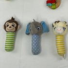 Baby Toy Plush Animal Rattle   Teether Sensory Activity Bundle Monkey Frogs