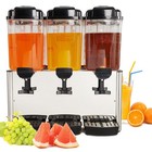 3-tank Commercial Beverage Dispenser 54l Metal Juice And Iced Tea Machine
