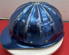 Vintage Superlite By Fibre Metal Aluminum 8 Rivet Blue Hard Hat W liner Usa Made