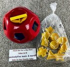 Tupperware Shape O Ball Classic Toy Blue Red Educational 10 Shape Sorter Usa New